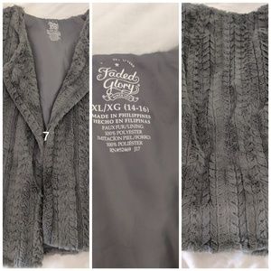 Girls Soft Faux Fur Sleeveless Vest